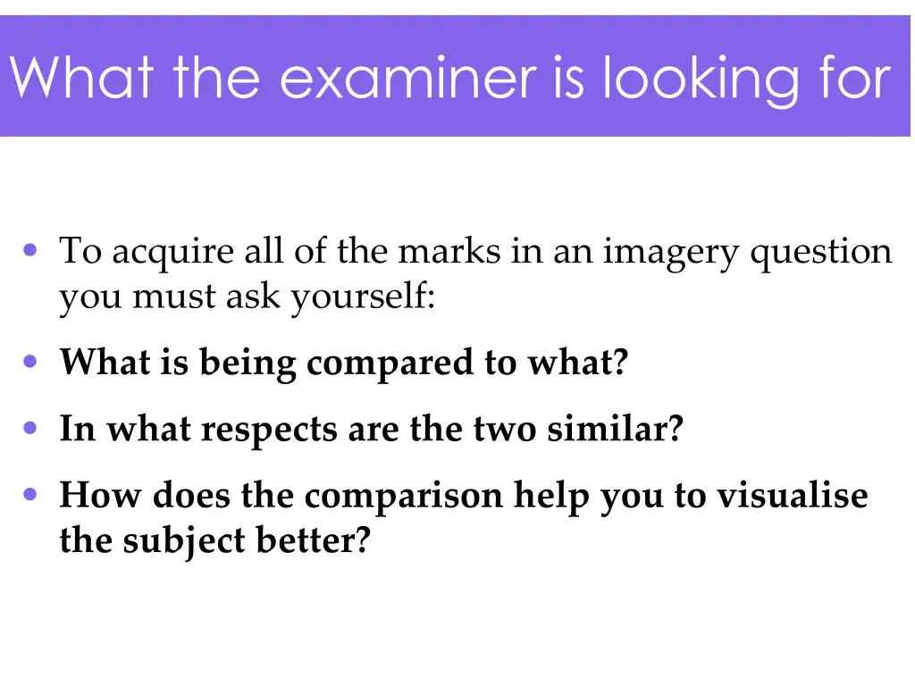 what the examiner is looking for 4