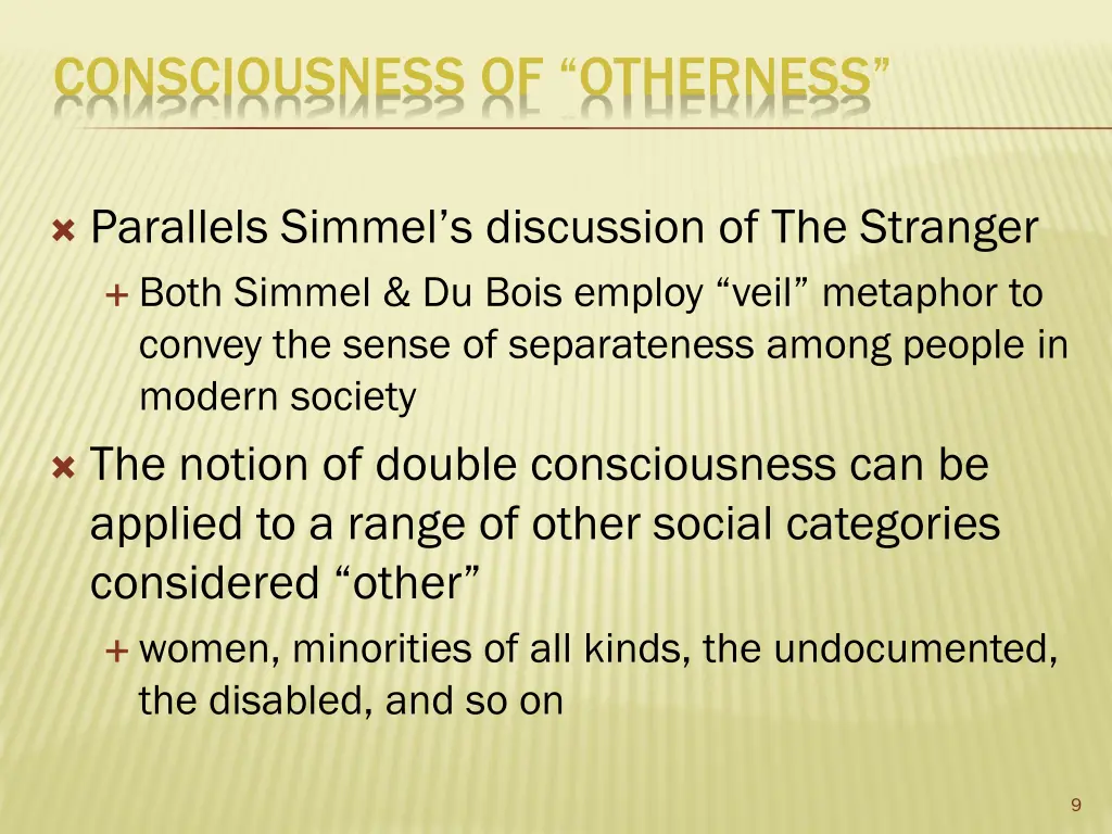 consciousness of otherness