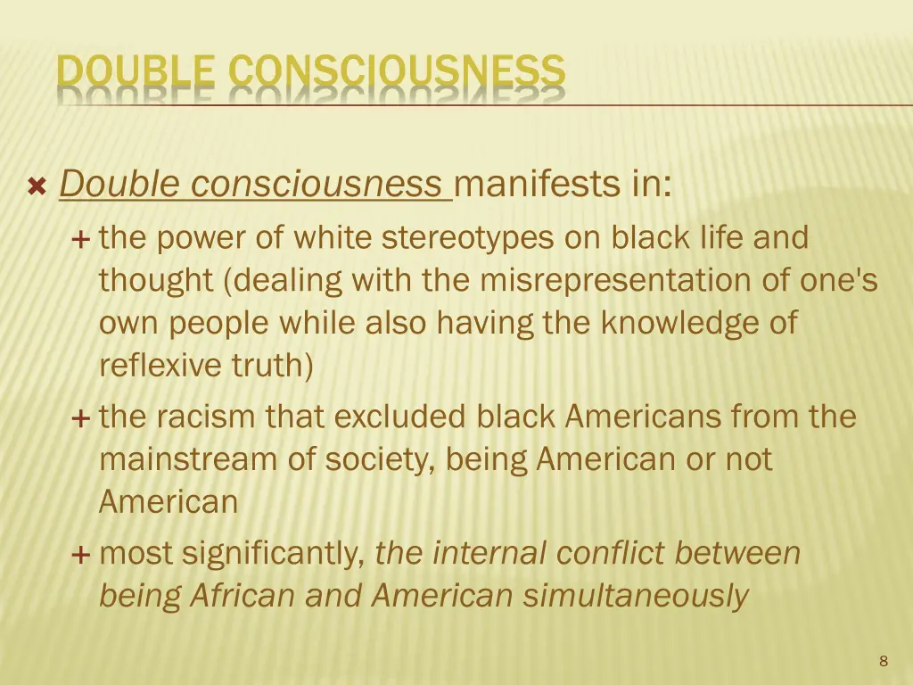 double consciousness