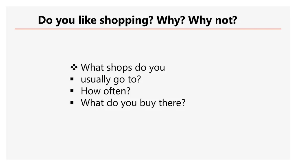 do you like shopping why why not