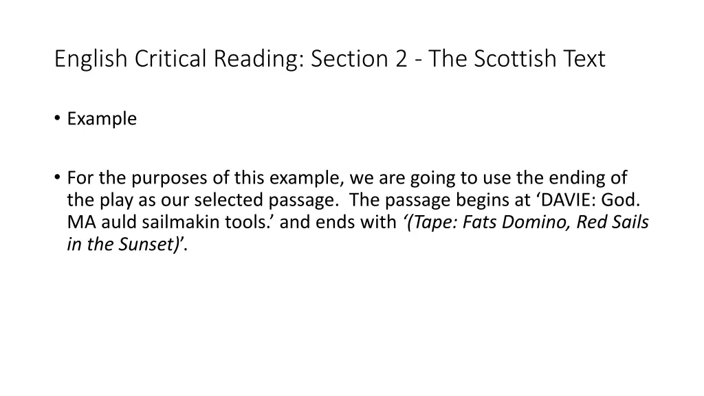 english critical reading section 2 the scottish