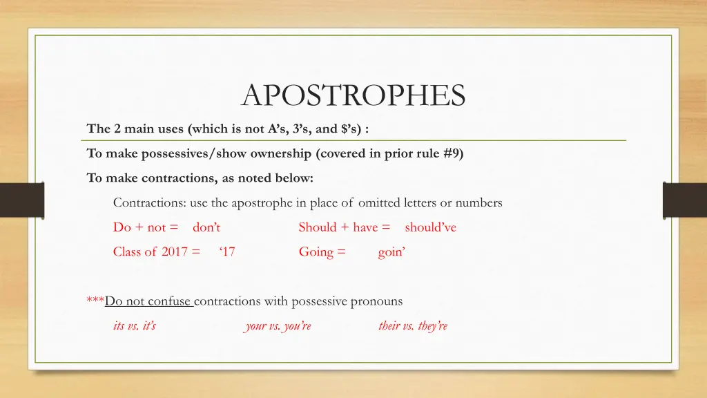 apostrophes