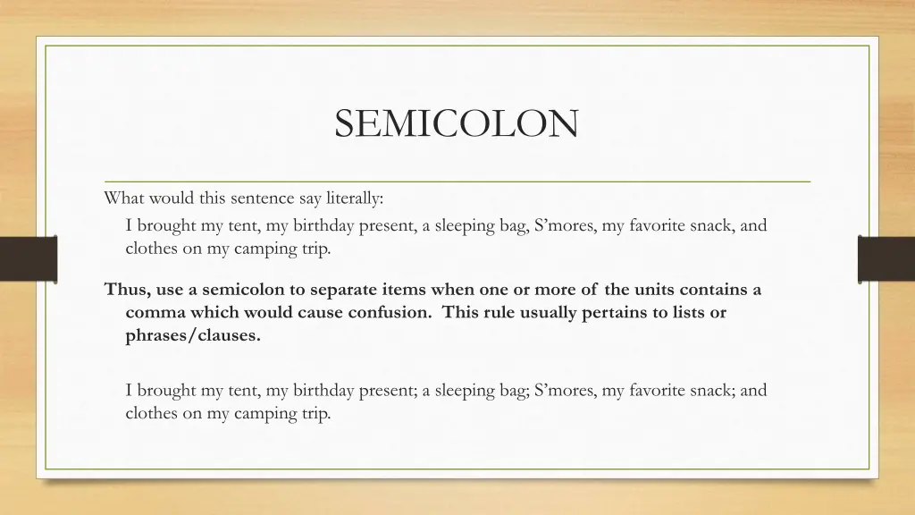 semicolon