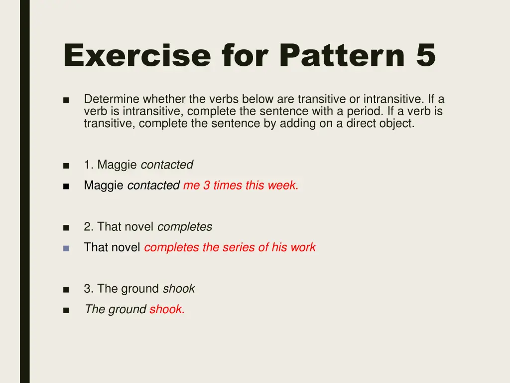 exercise for pattern 5