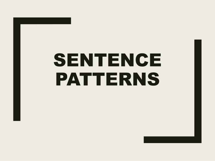 sentence patterns