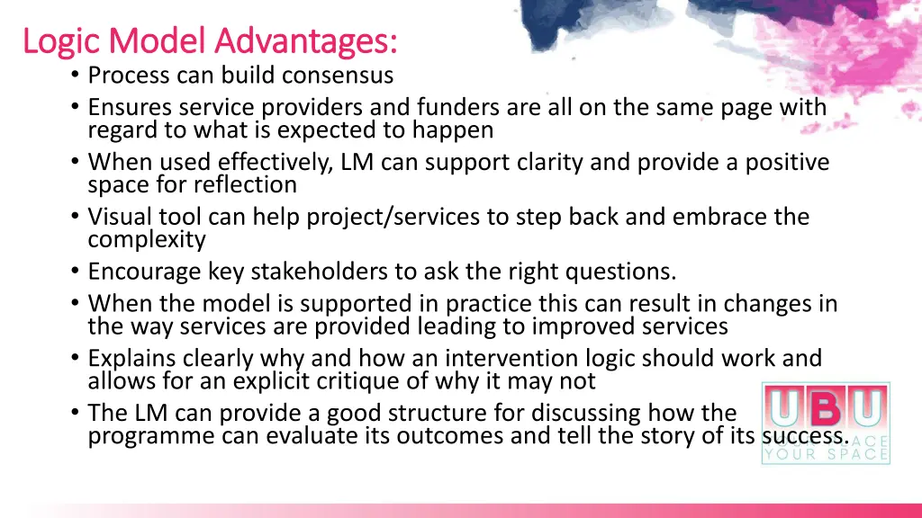 logic model advantages logic model advantages