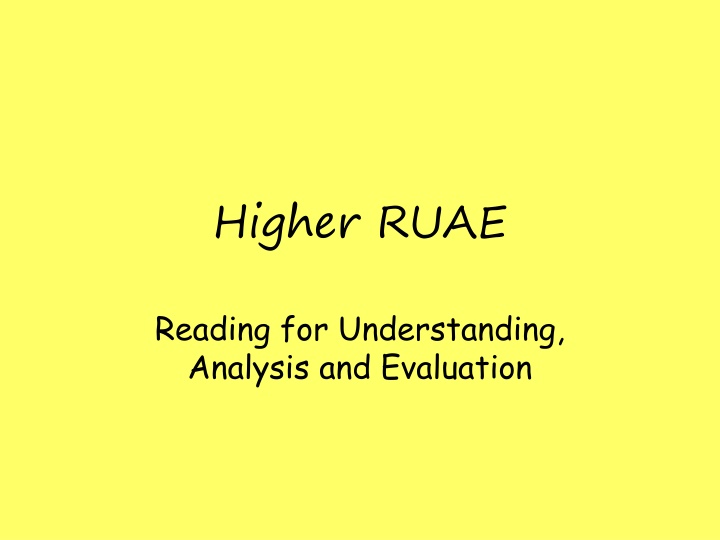 higher ruae