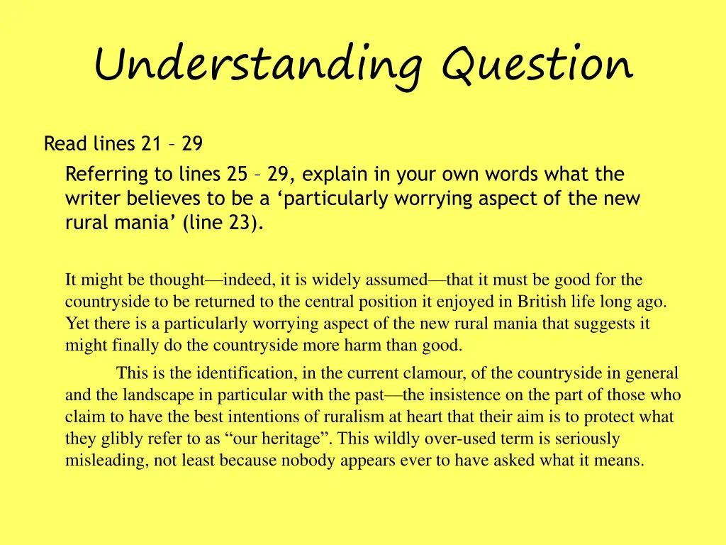 understanding question 1