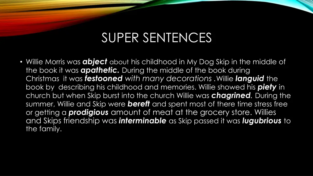 super sentences