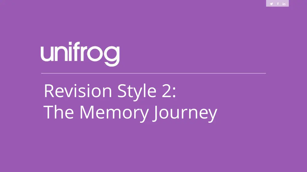 revision style 2 the memory journey