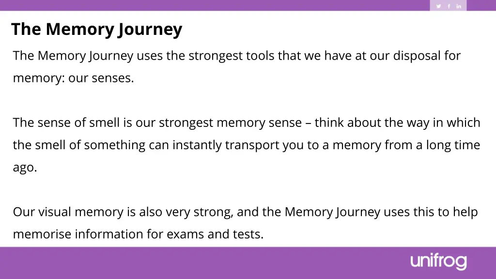 the memory journey