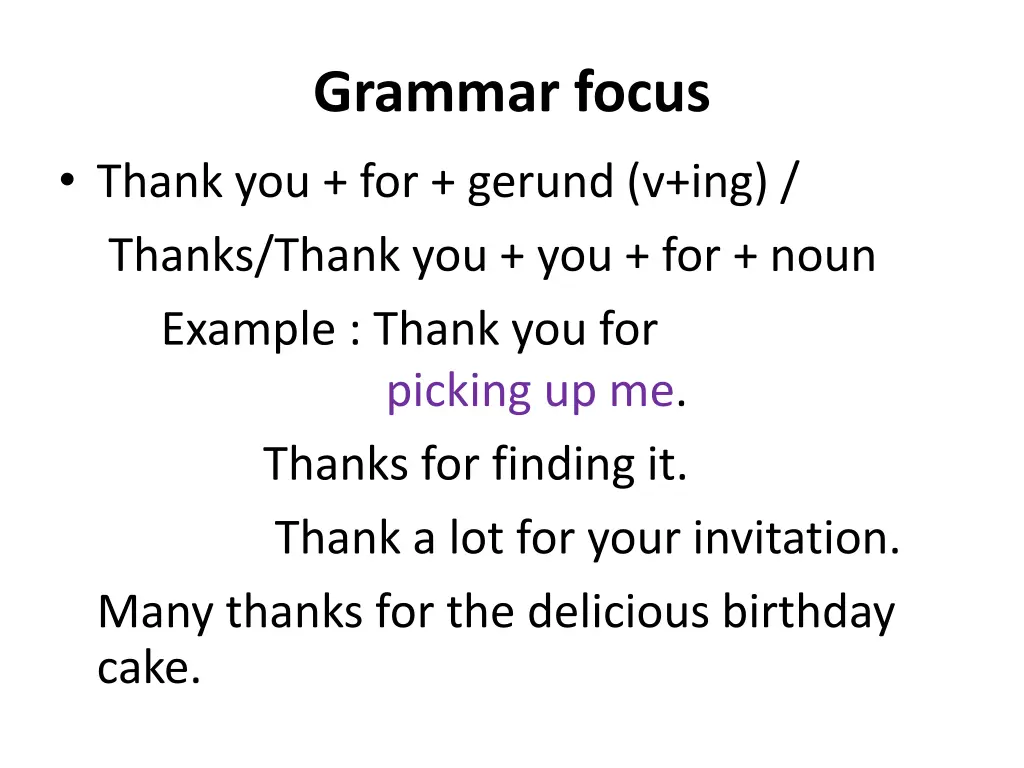 grammar focus