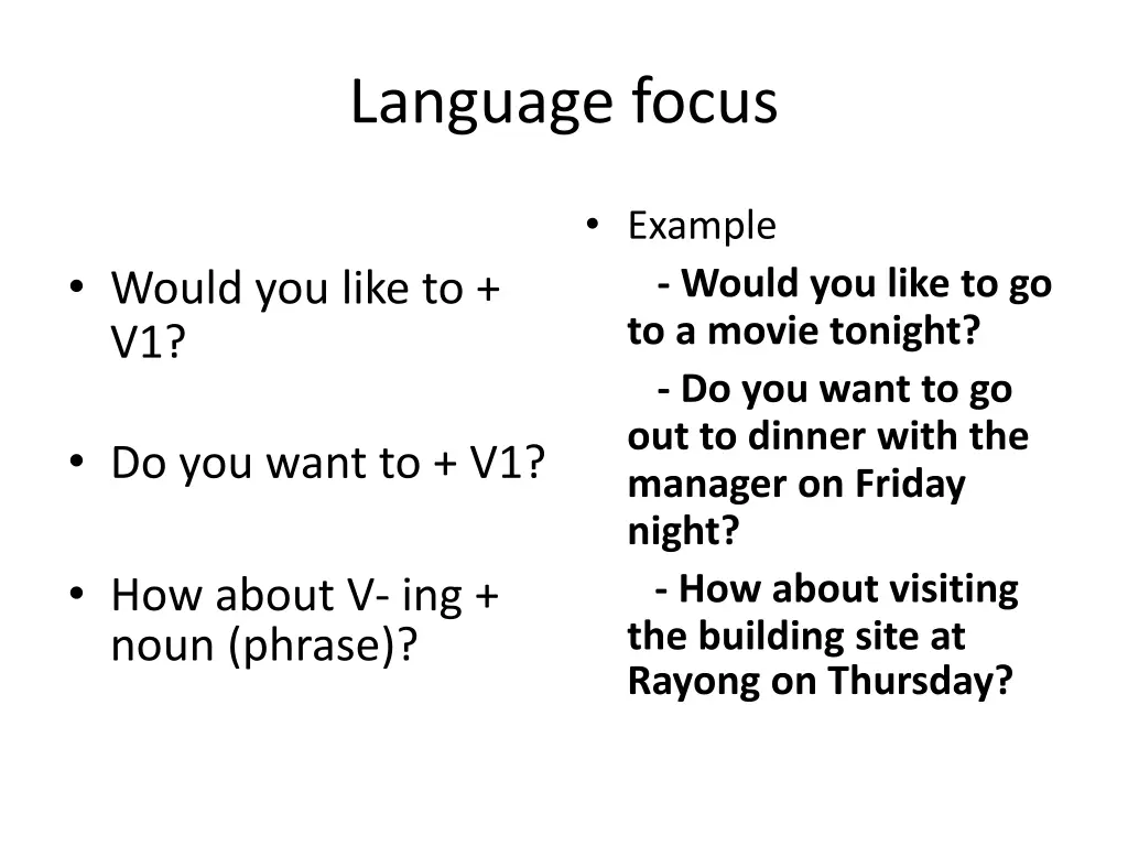 language focus