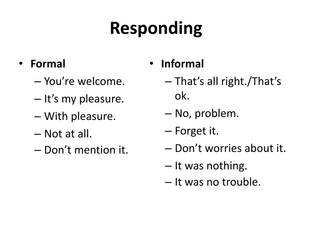 responding