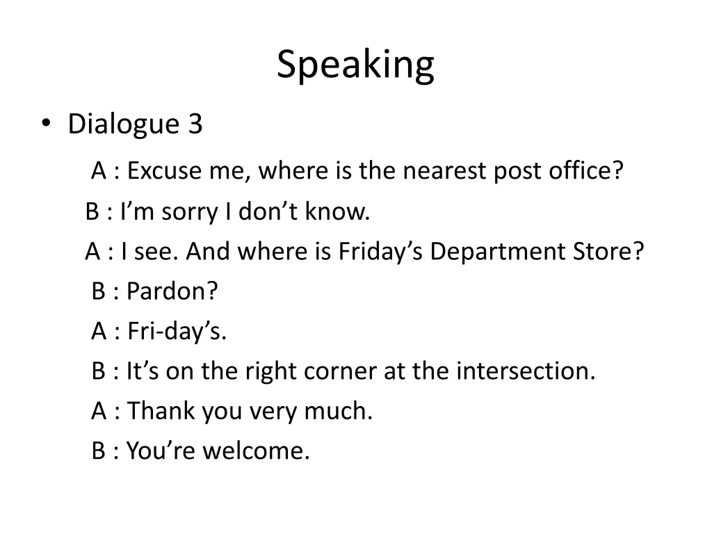 speaking 1