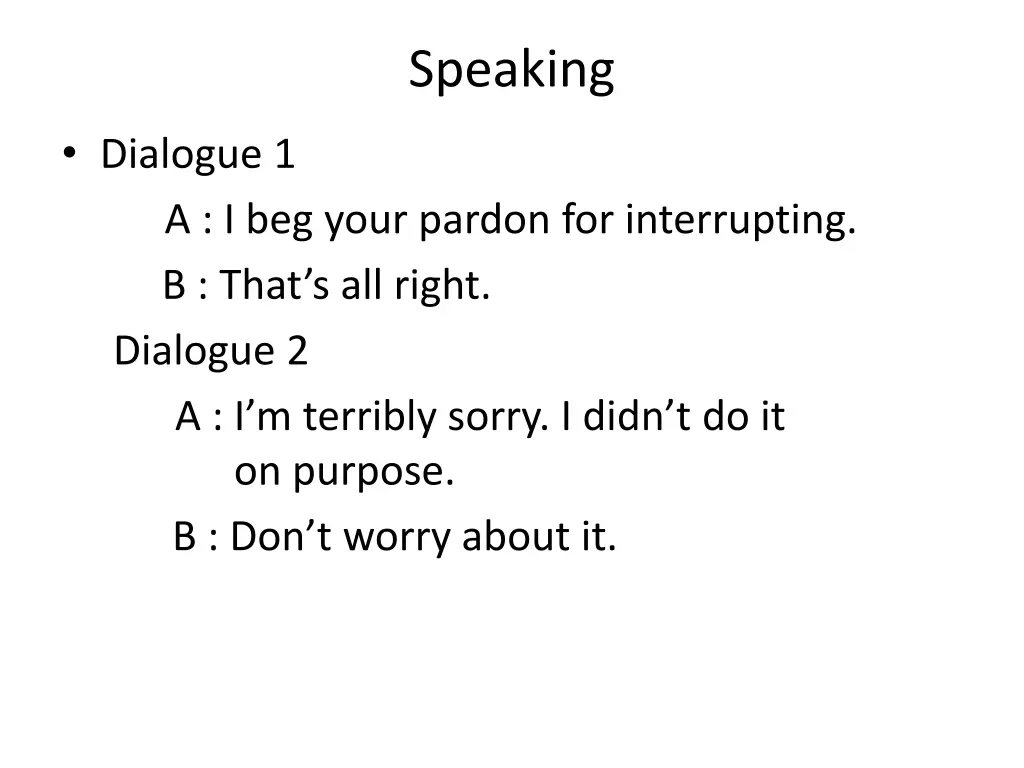 speaking