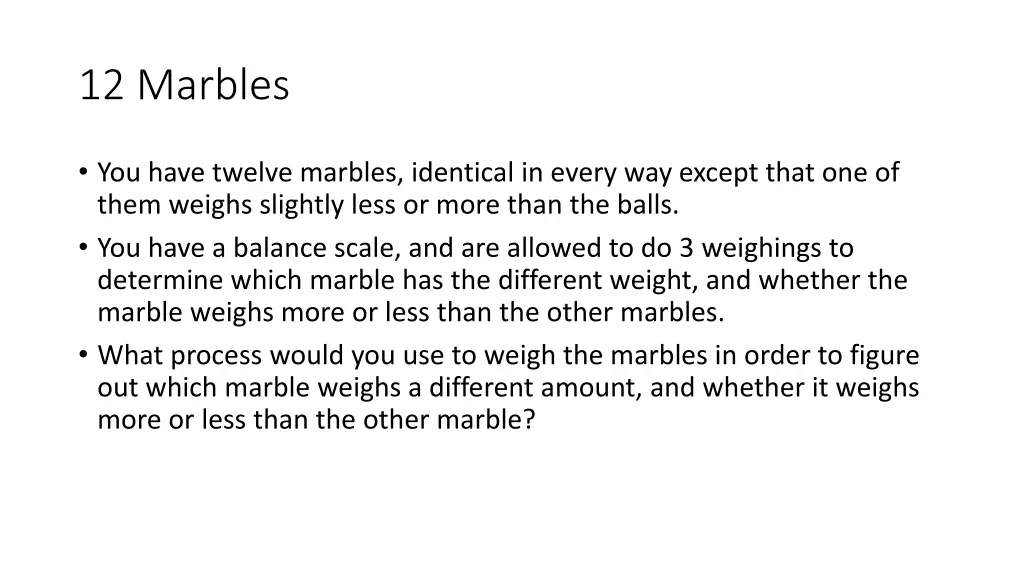 12 marbles