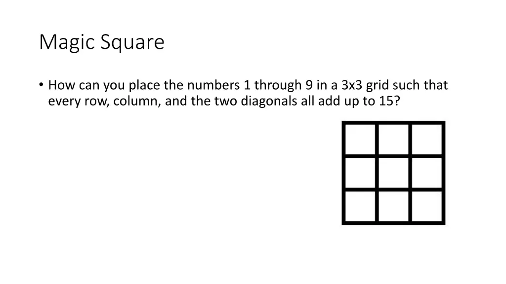 magic square