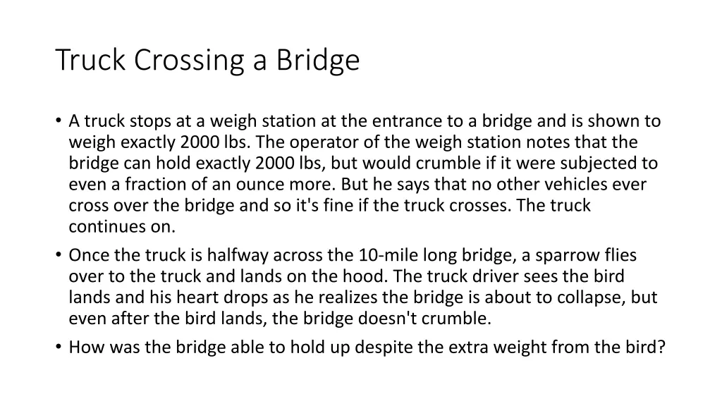 truck crossing a bridge