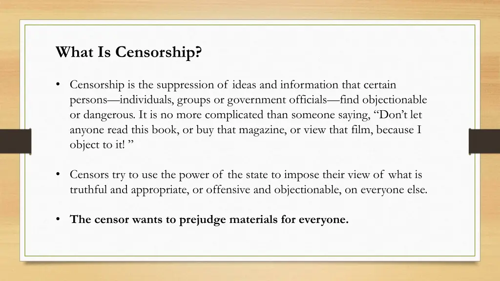 what is censorship