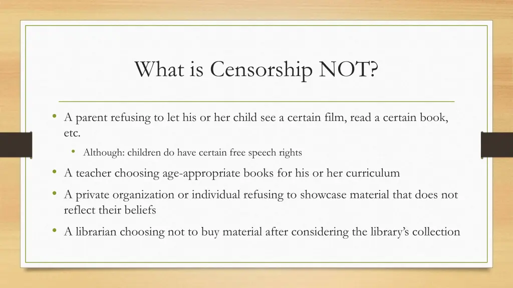 what is censorship not