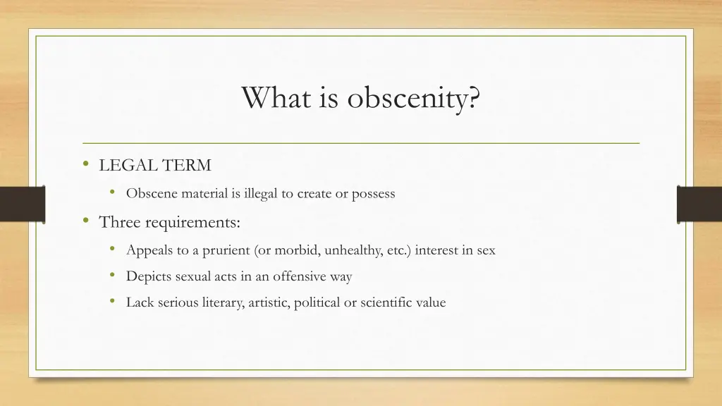 what is obscenity