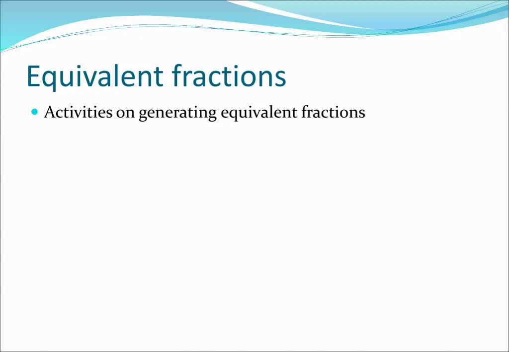 equivalent fractions