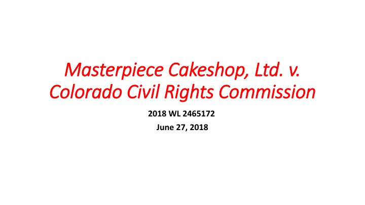 masterpiece cakeshop ltd v masterpiece cakeshop