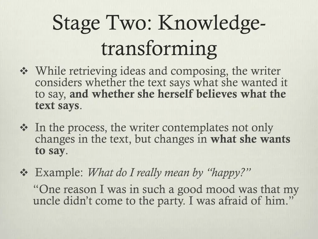 stage two knowledge transforming while retrieving