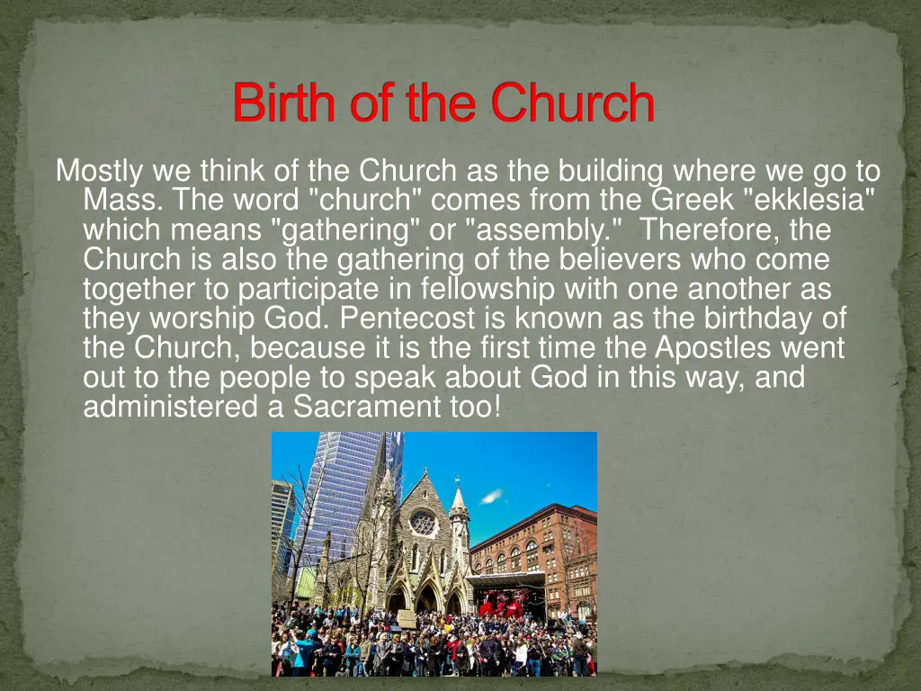 birth of the church