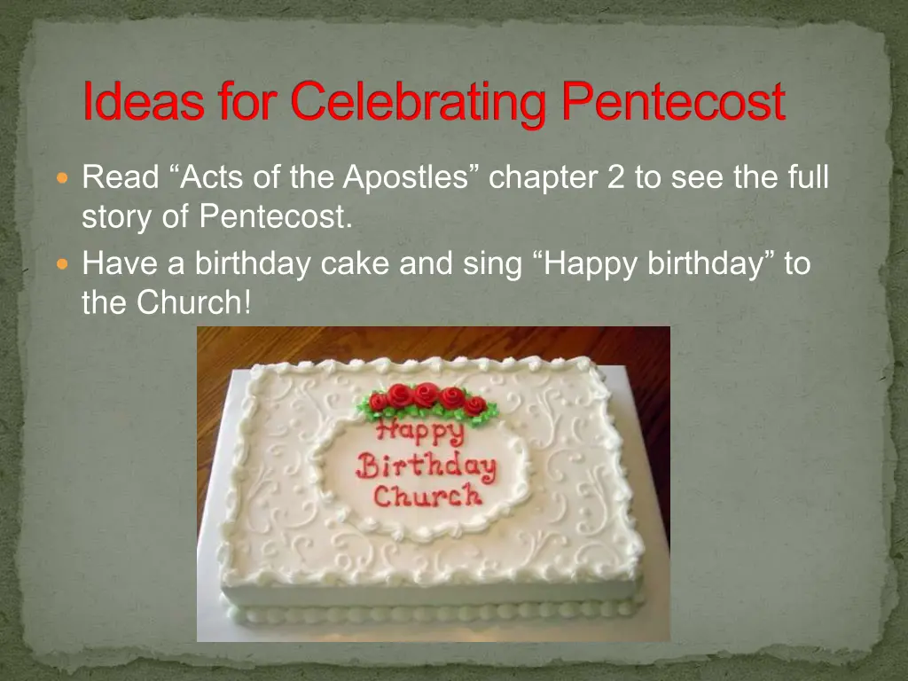 ideas for celebrating pentecost