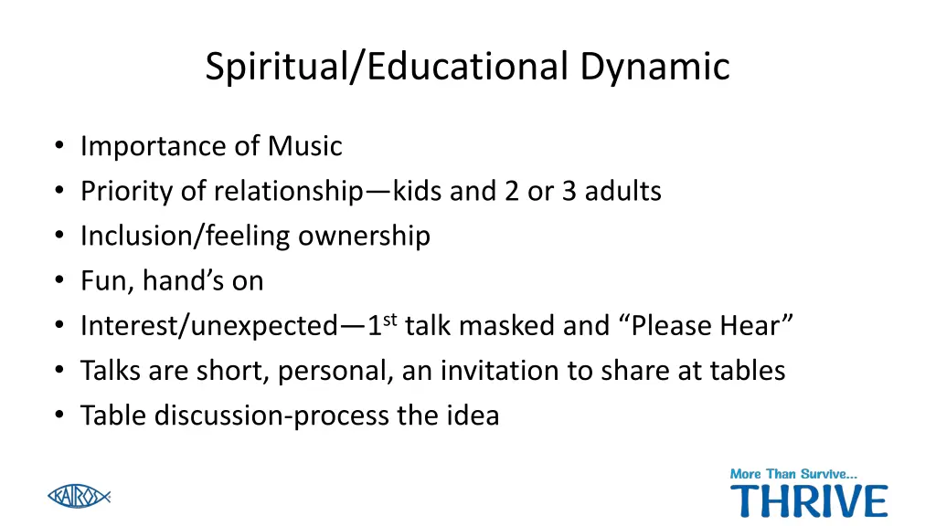 spiritual educational dynamic