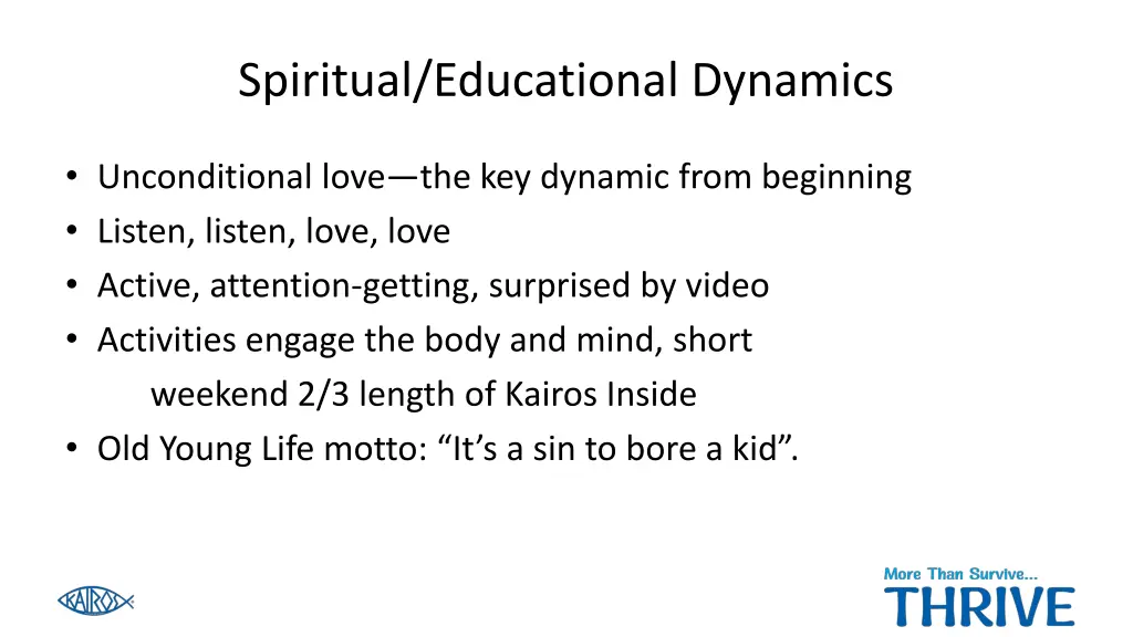 spiritual educational dynamics