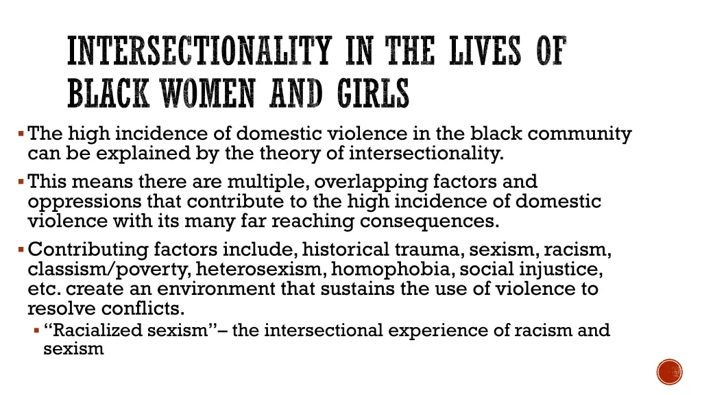 intersectionality in the lives of black women