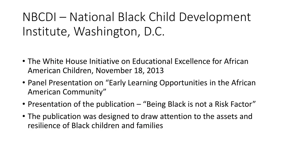 nbcdi national black child development institute