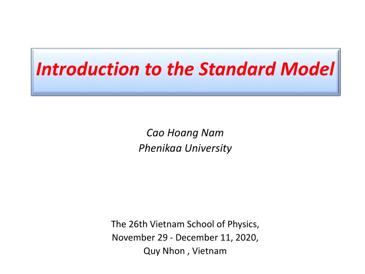 introduction to the standard model