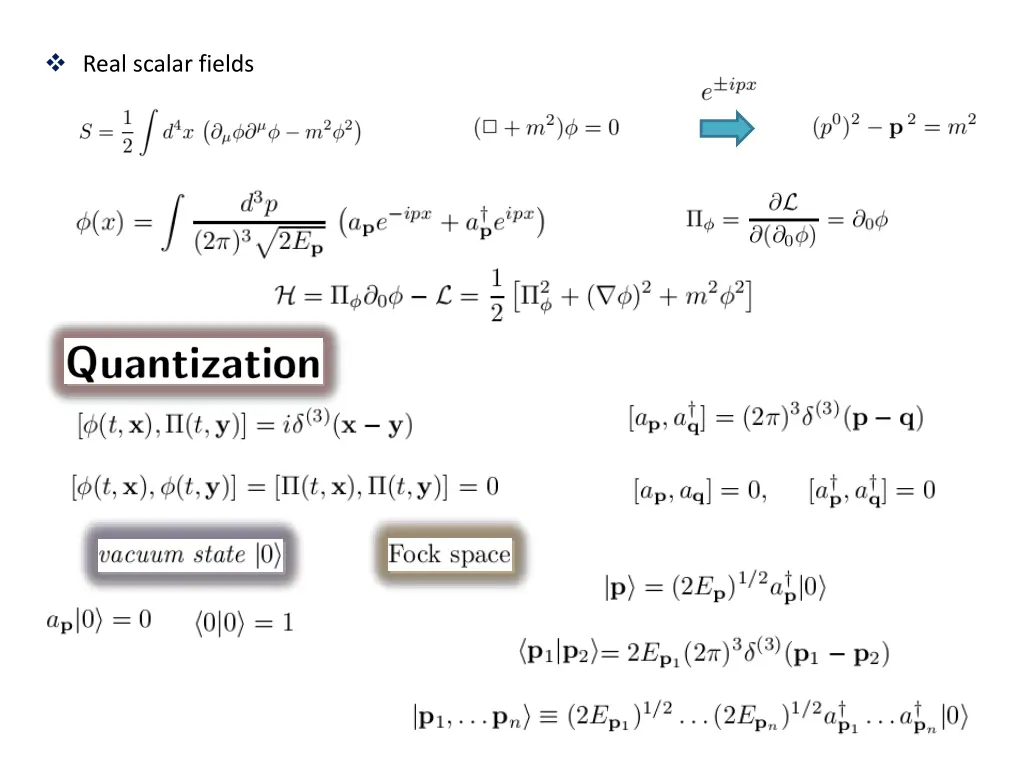 real scalar fields