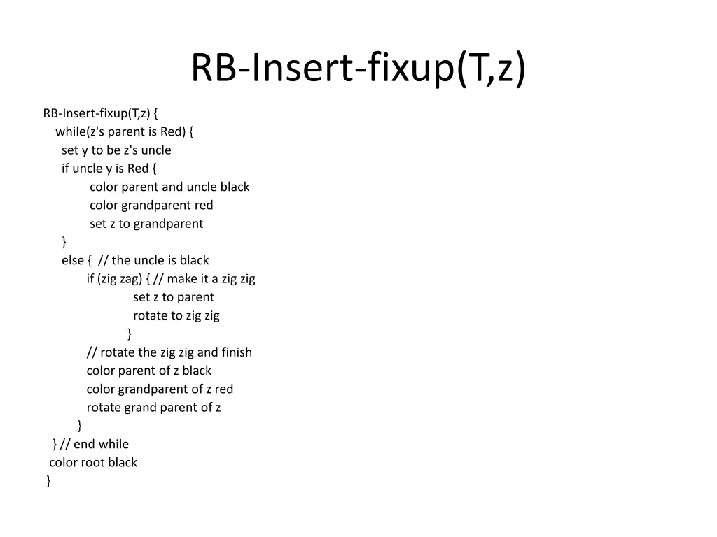 rb insert fixup t z