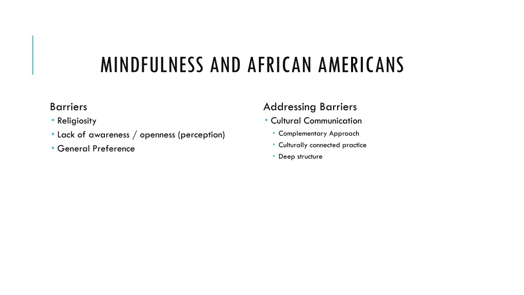 mindfulness and african americans