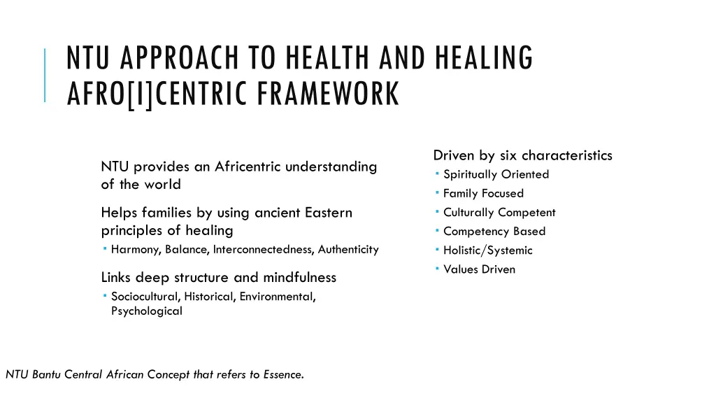 ntu approach to health and healing afro i centric