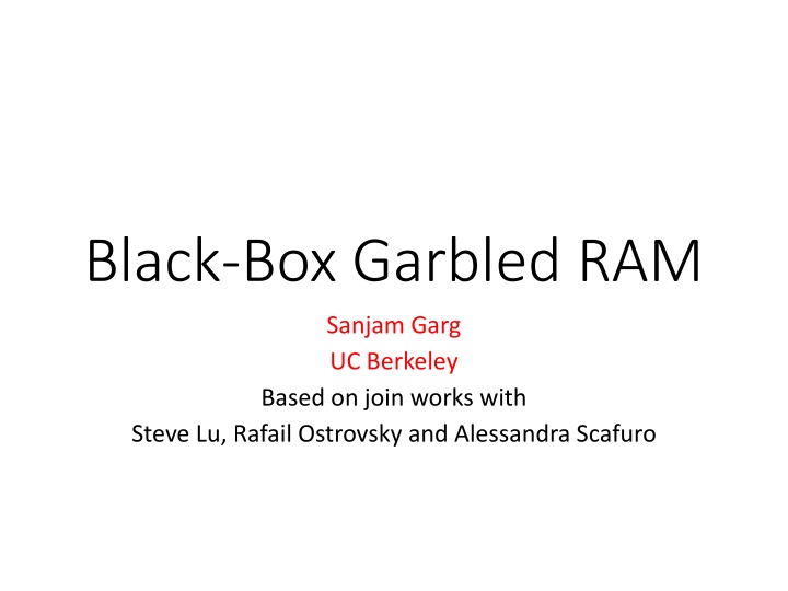 black box garbled ram