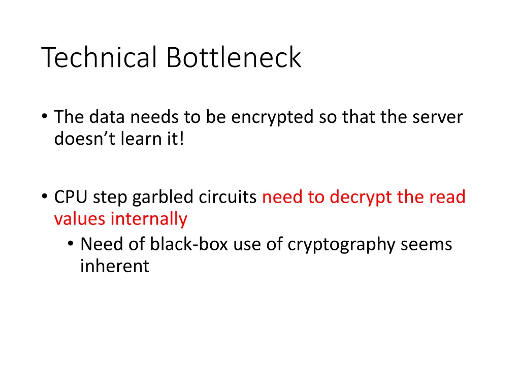 technical bottleneck