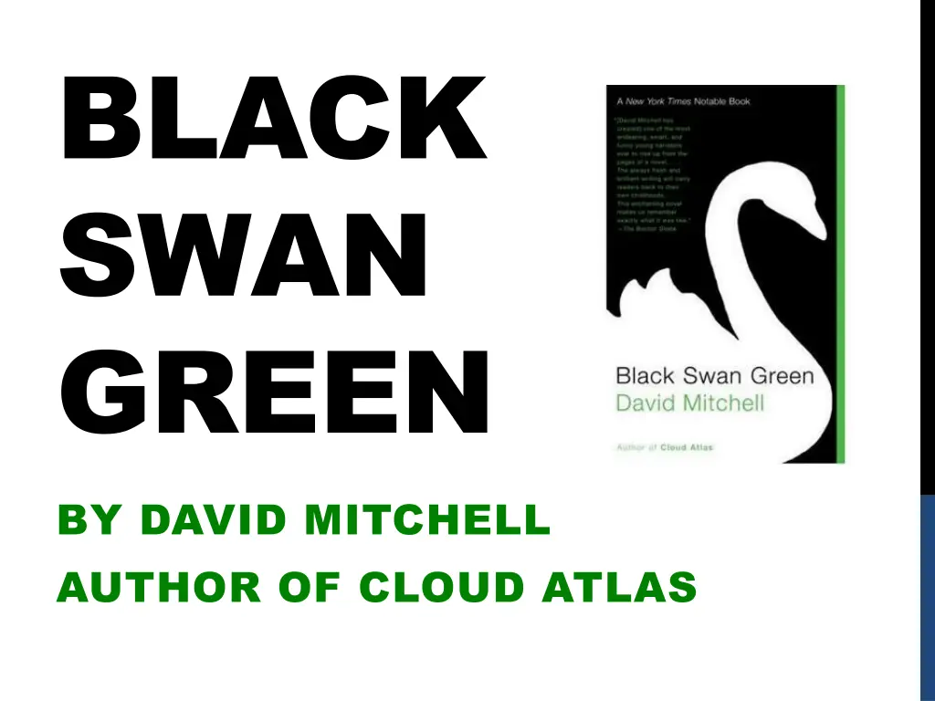 black swan green by david mitchell author 1