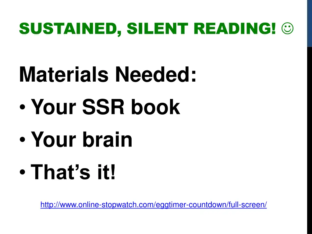 sustained silent reading