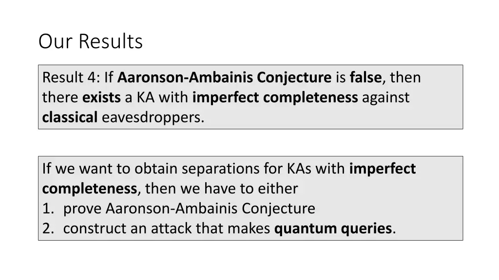 our results 3