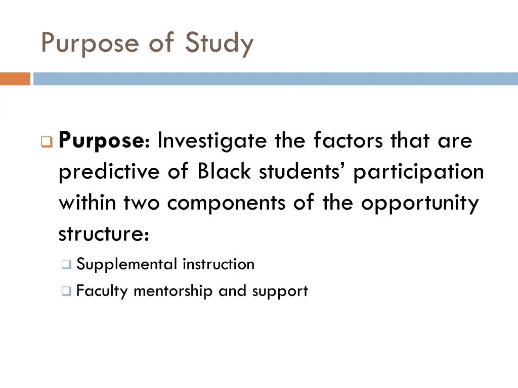 purpose of study