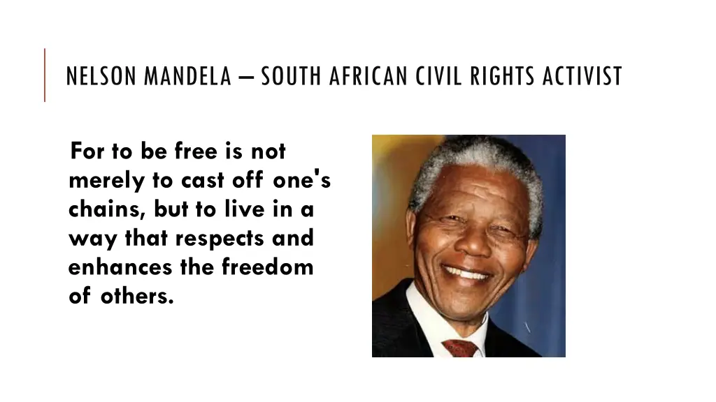 nelson mandela south african civil rights activist