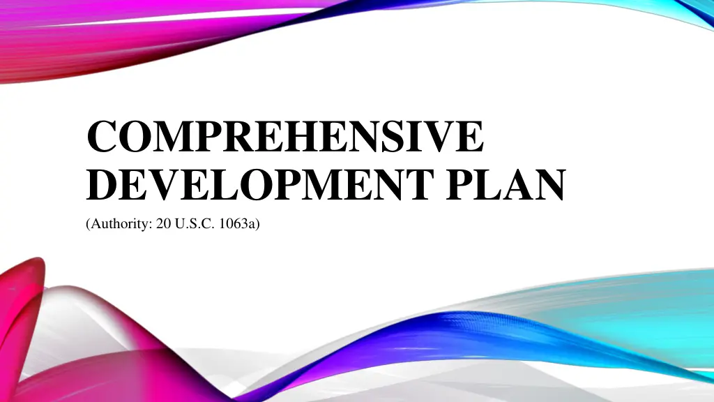 comprehensive development plan authority