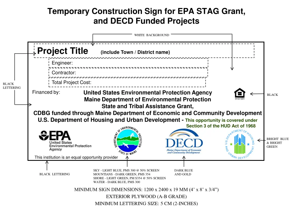 temporary construction sign for epa stag grant 1