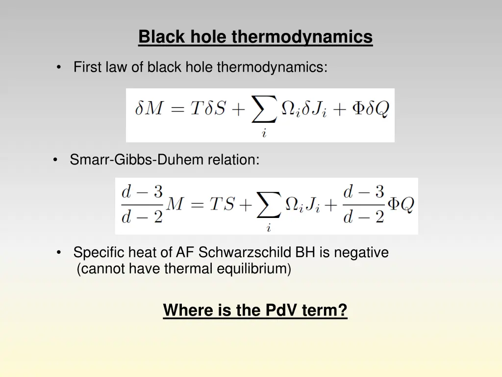 black hole thermodynamics